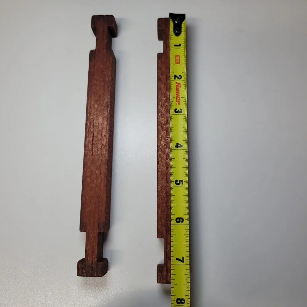 Vintage Square Wooden Building Blocks 7.5 Inch Replacement Logs Set of 2